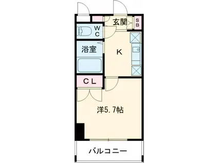 スペーシア高円寺Ⅰ(1K/9階)の間取り写真