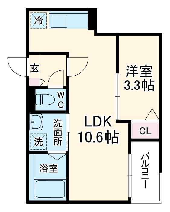 JACK KAMISHIGEHARAⅠ(1LDK/1階)の間取り写真