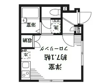 HILLS M(ワンルーム/1階)の間取り写真