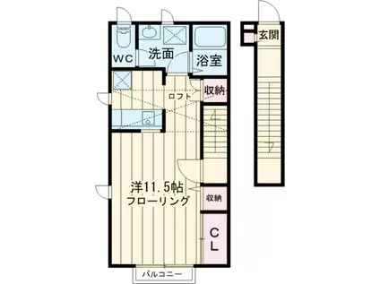 フレディー一条(ワンルーム/1階)の間取り写真