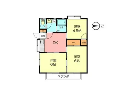 エムハイツ(3DK/2階)の間取り写真