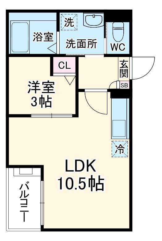 JACK KAMISHIGEHARAⅠ(1LDK/1階)の間取り写真