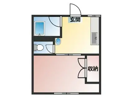 多摩ハウス(1K/3階)の間取り写真