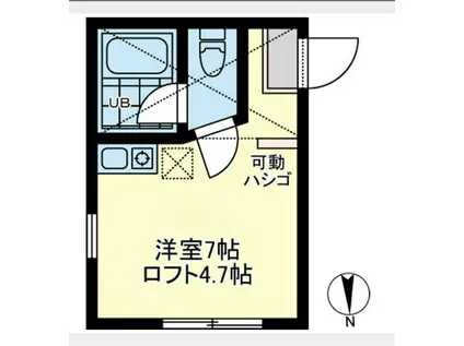 H&S横浜山手(ワンルーム/2階)の間取り写真