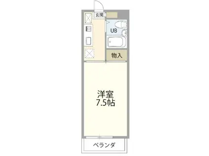 ドエル下落合(1K/2階)の間取り写真