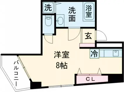 キャメロット千人町(ワンルーム/4階)の間取り写真