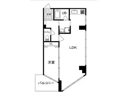 吉田町第1共同ビル(1LDK/4階)の間取り写真