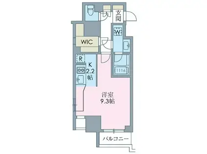 HF八王子レジデンス(1K/6階)の間取り写真