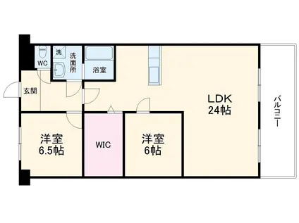 セントラルコート2(2LDK/6階)の間取り写真