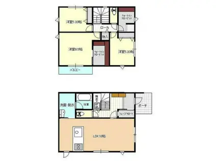 遠州鉄道 遠州病院駅 徒歩21分 2階建 築1年(3LDK)の間取り写真