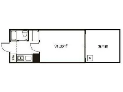 エクセルフォルム東新宿(1K/1階)の間取り写真