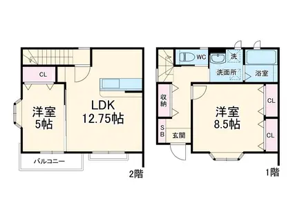 ガーデンヒルズさくらパーク(2LDK)の間取り写真