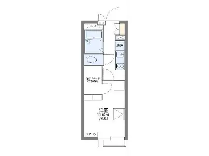 レオパレスフルマーク(1K/2階)の間取り写真