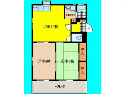 ルミエールMITSURU(2LDK/3階)の間取り写真