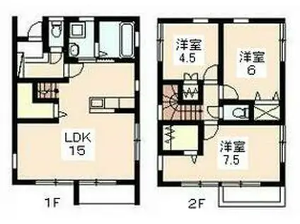 東海道本線 舞阪駅 徒歩43分 2階建 築16年(3LDK)の間取り写真