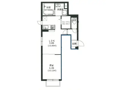D-ROOM桂(1LDK/1階)の間取り写真