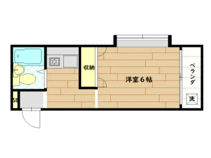 セベラパート1(1K/2階)の間取り写真