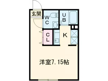 ZESTY神楽坂Ⅰ(ワンルーム/1階)の間取り写真