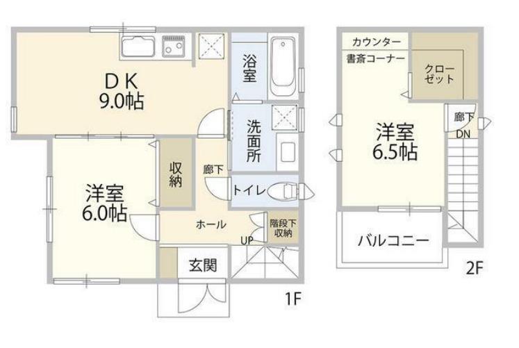 京浜東北・根岸線 浦和駅 徒歩6分 2階建 築56年(2DK)の間取り写真