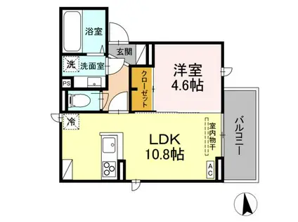 D-ROOM平和(1LDK/3階)の間取り写真