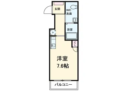 パークアクシス名駅南(ワンルーム/12階)の間取り写真