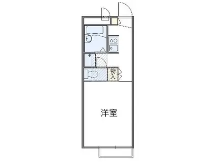 サンハイム(ワンルーム/2階)の間取り写真
