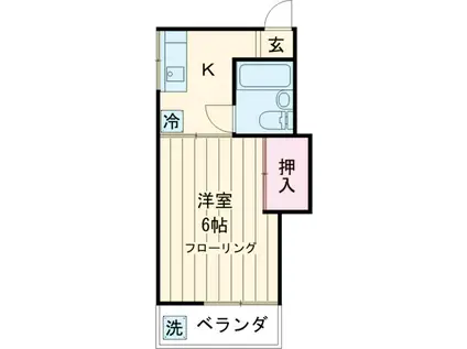 中里マンション(1K/3階)の間取り写真