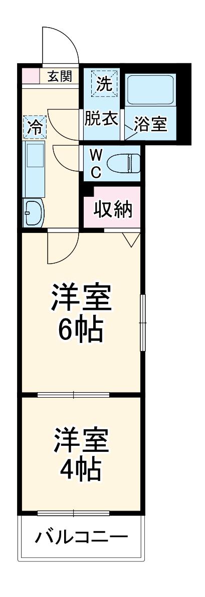BESTSTAGE大間2丁目Ⅰ(1LDK/1階)の間取り写真