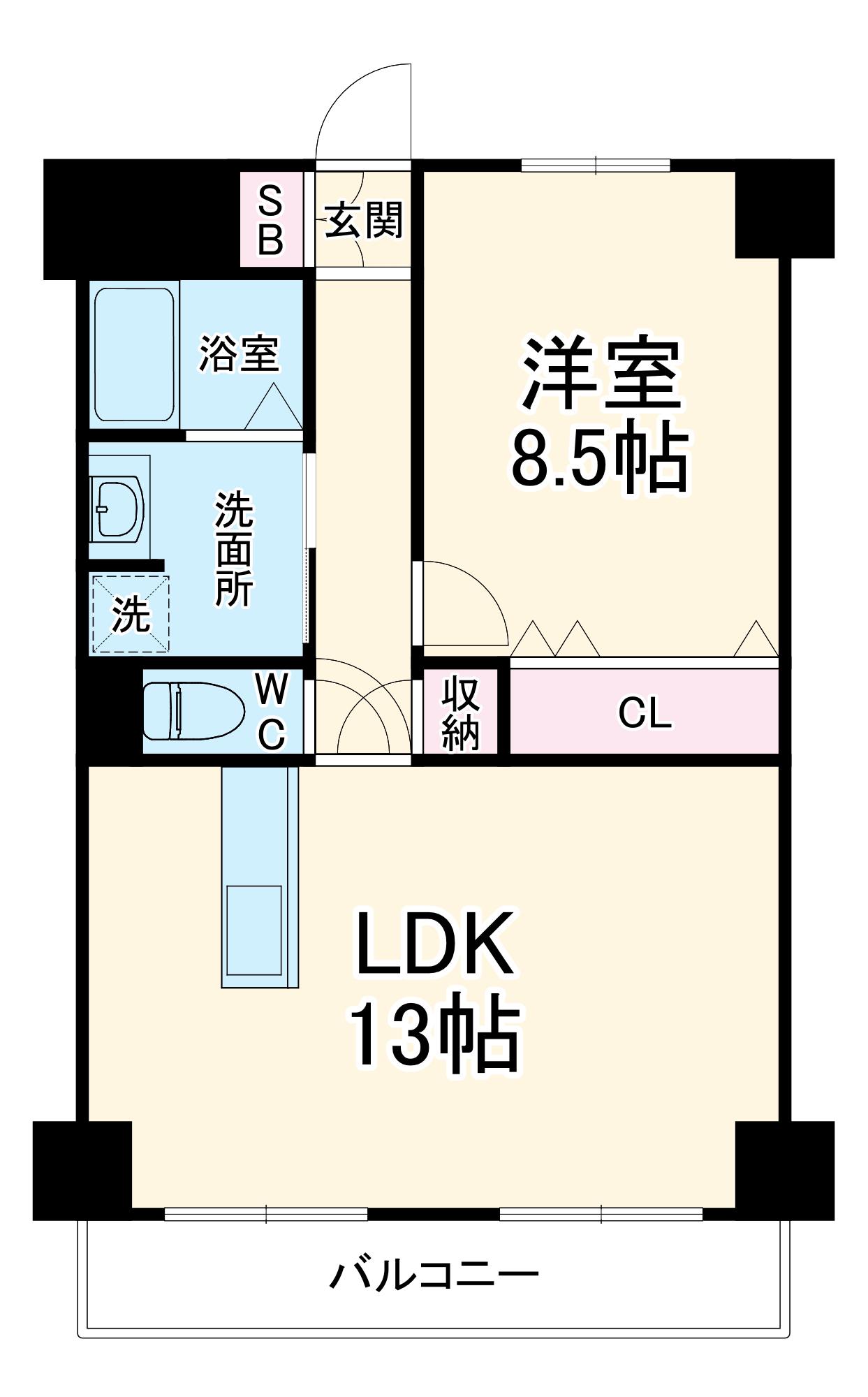 インプルーブ金山(1LDK/3階)の間取り写真