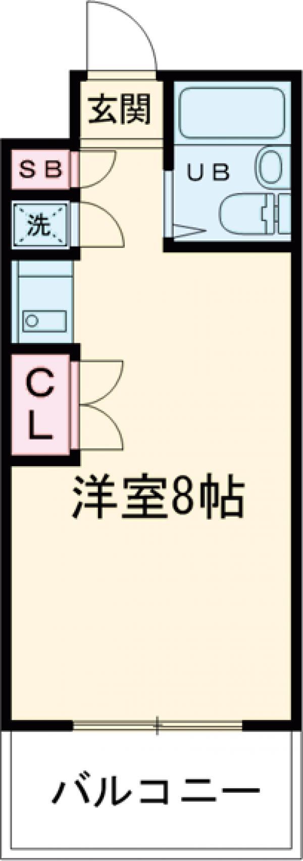 TS GARDEN都立大学Ⅱ(ワンルーム/1階)の間取り写真