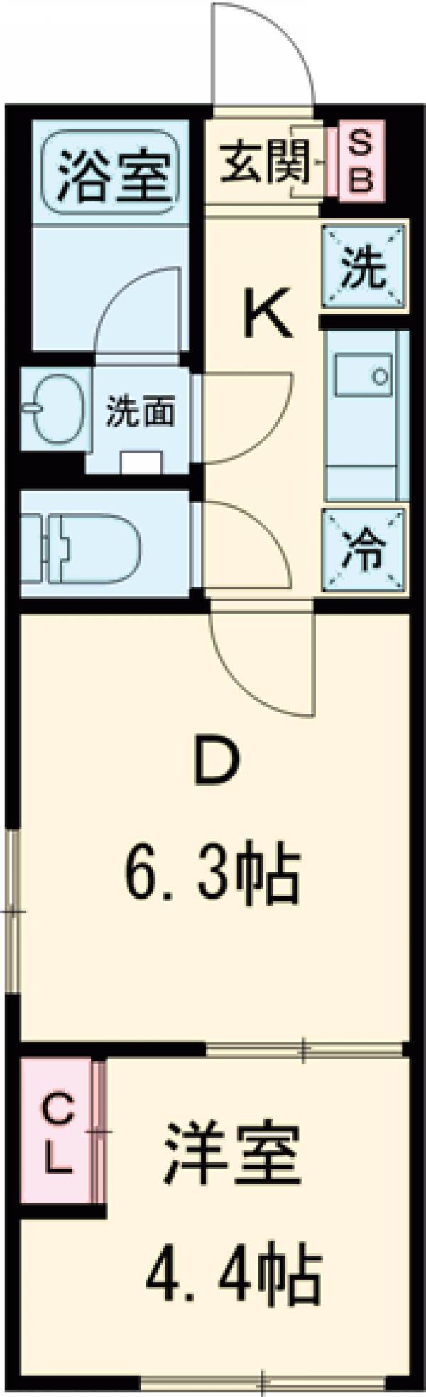 グローリオシェルト池袋Ⅴ(2K/5階)の間取り写真