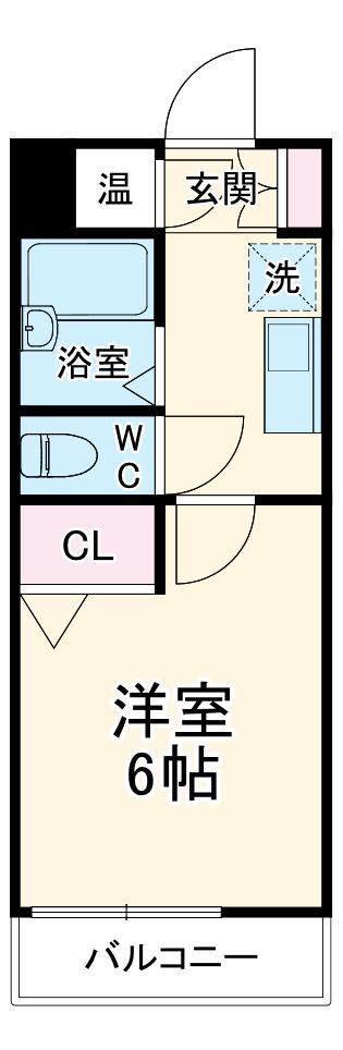 ブライトハイム(1K/1階)の間取り写真