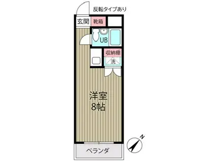 パストラル17(ワンルーム/1階)の間取り写真