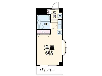 ランディ新浦安(ワンルーム/3階)の間取り写真