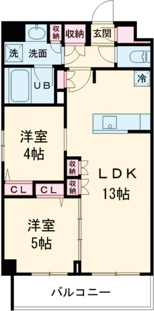 アーバンパーク船堀Ⅱ(2LDK/3階)の間取り写真
