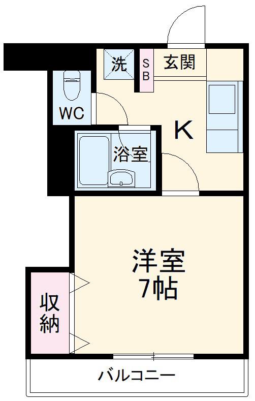 エトワール3(1K/2階)の間取り写真