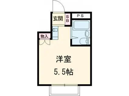 ラ・メール3番館(ワンルーム/1階)の間取り写真