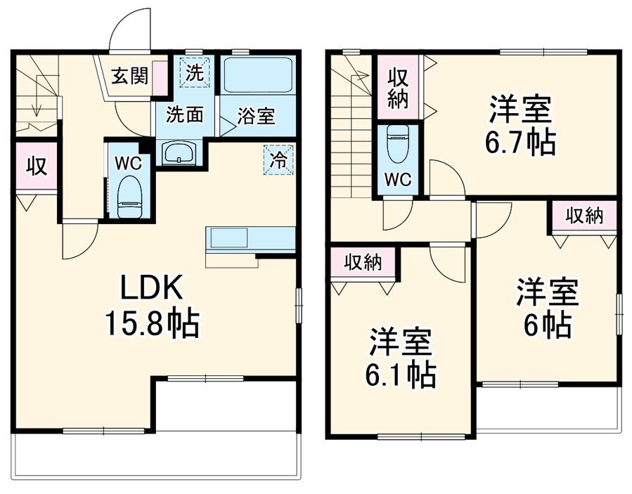 オリーブの木(3LDK)の間取り写真