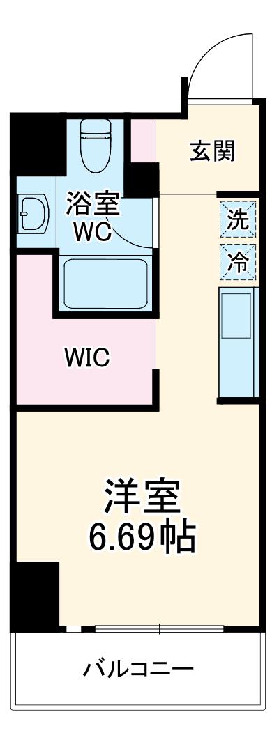 ART APARTMENT IN OOTAKA-NO-MOR(1K/4階)の間取り写真