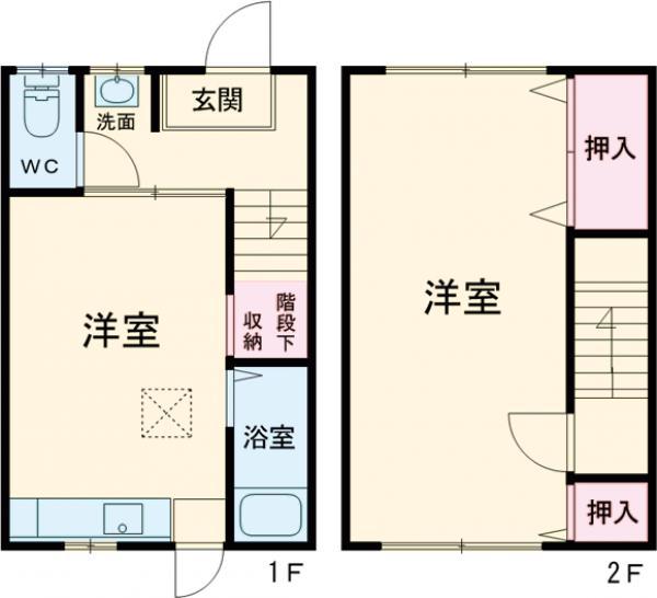 井阪様貸家Ａ棟(1DK)の間取り写真