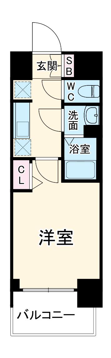 名駅南エディフィス(1K/10階)の間取り写真