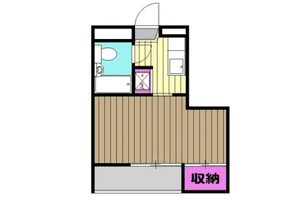 タートルヒル(1K/2階)の間取り写真
