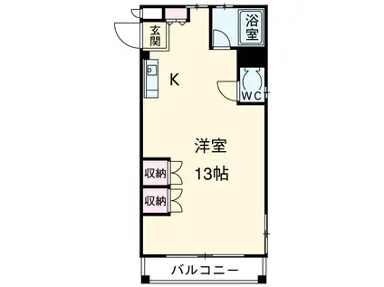 メゾン小嶋(ワンルーム/3階)の間取り写真