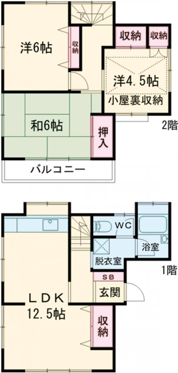 西武鉄道新宿線 田無駅 徒歩10分 2階建 築41年(3LDK)の間取り写真