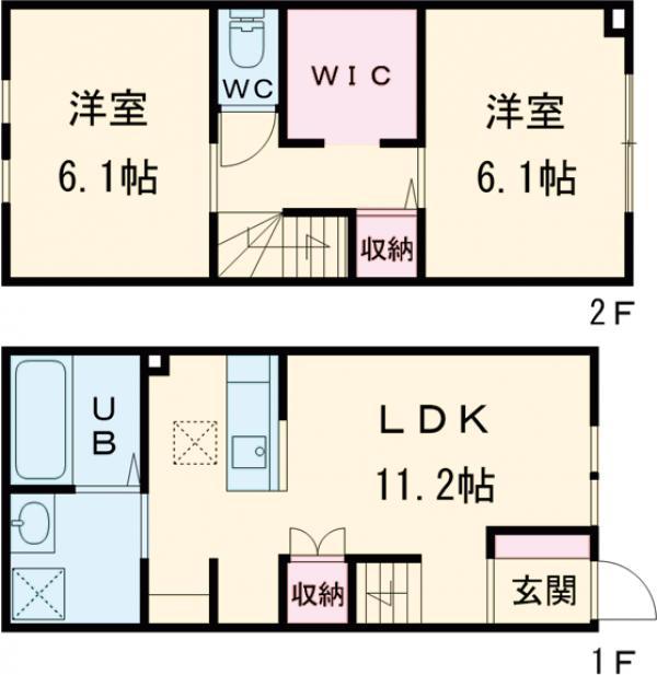 （仮称）EARTH東伏見(2LDK)の間取り写真