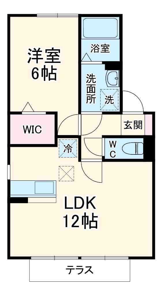 リサ・フラッツ(1LDK/1階)の間取り写真