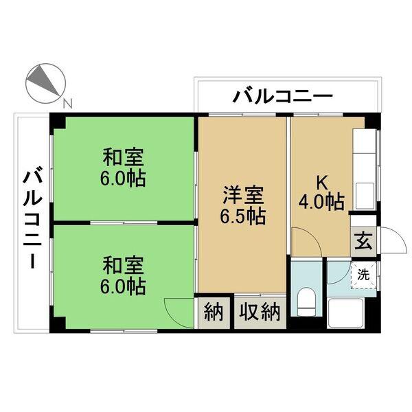吉屋ビル(3K/4階)の間取り写真