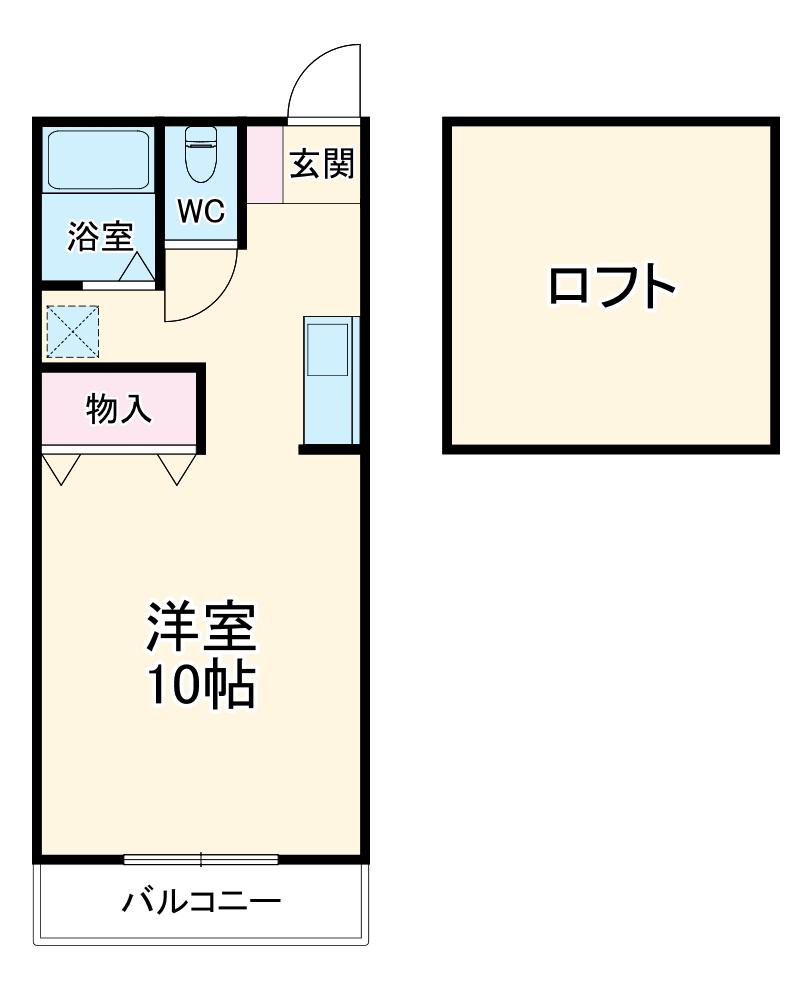 フレンズグロリア吉美(1K/1階)の間取り写真
