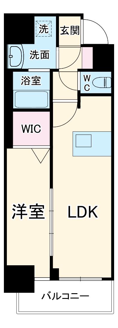 MAXIV名古屋上前津(1LDK/11階)の間取り写真