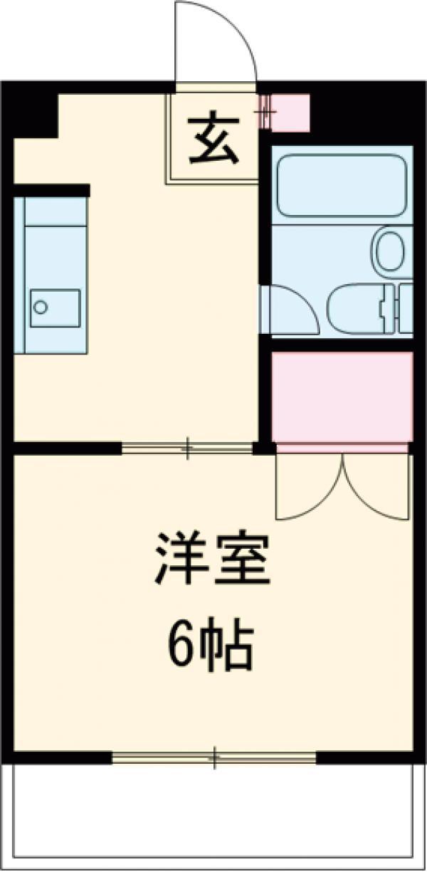 池田ビル(1DK/3階)の間取り写真